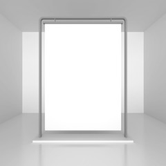 Advertising stand banner frame with blank space