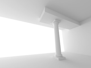 Abstract White Architecture Column Background