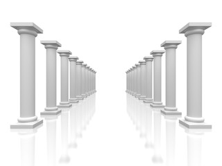 Abstract Column White Architecture Background