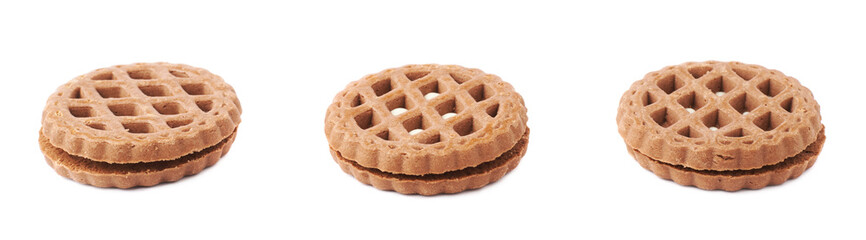 Set of cookies isolated over the white background