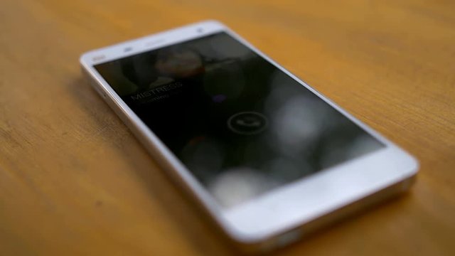 Mistress is Calling on Mobile Phone, Close-up of Mobile Phone, Viber Call