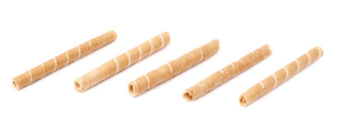 Wafel sticks isolated over the white background