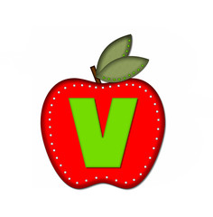 Alphabet Delicious Apple V