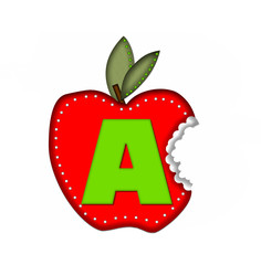 Alphabet Delicious Apple Bite A