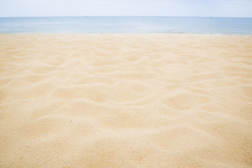 Fototapeta na wymiar Landscape of beach and sea in background.