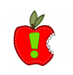 Alphabet Delicious Apple Bite Exclamation