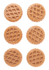 Set of cookies isolated over the white background