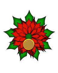 Alphabet Christmas Poinsettia Period