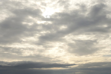 Obraz premium Cloud sky at sunset.