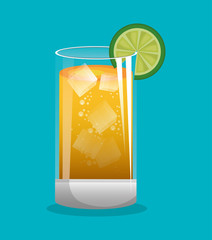glass tequila drink mexico design vector illustration eps 10