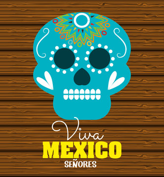 day of dead skull mexico festive design vector illustration eps 10