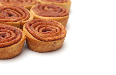 Cinnamon Rolls Isoalted on a White Background