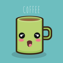 Obraz premium mug cartoon coffee icon graphic vector illustration eps 10
