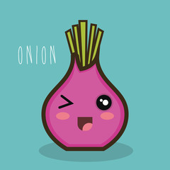 cartoon onion red icon expression design vector illustration eps 10