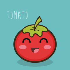 tomato fresch facial expression design graphic vector illustration eps 10