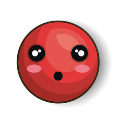 surprised emoji red graphic vector illustration eps 10