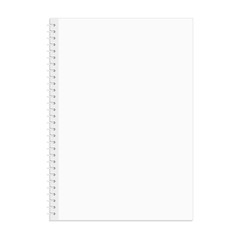 White blank page notebook.