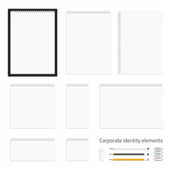 Blank corporate identity elements.