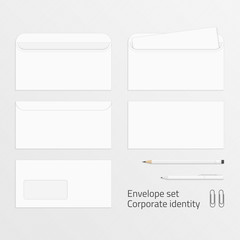 Fototapeta na wymiar Envelope set corporate identity elements.