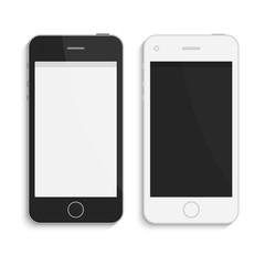 Realistic vector smart phones.