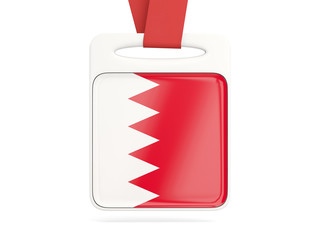 Flag of bahrain, square card