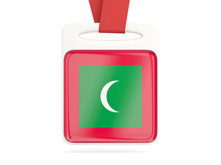 Flag of maldives, square card