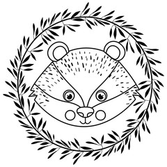 Squirrel icon. Animal cartoon and nature theme. Isolated and drawn design. Vector illustration