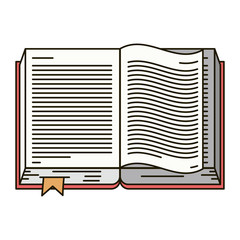 Book icon. literature education and learning theme. Isolated design. Vector illustration