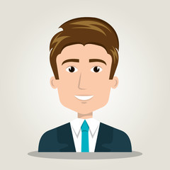 cartoon man elegant human resources vector illustration