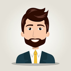 cartoon man elegant human resources vector illustration