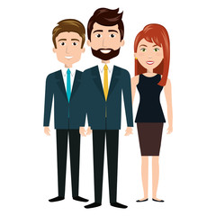 chracter men and woman team human resources design vector illustration