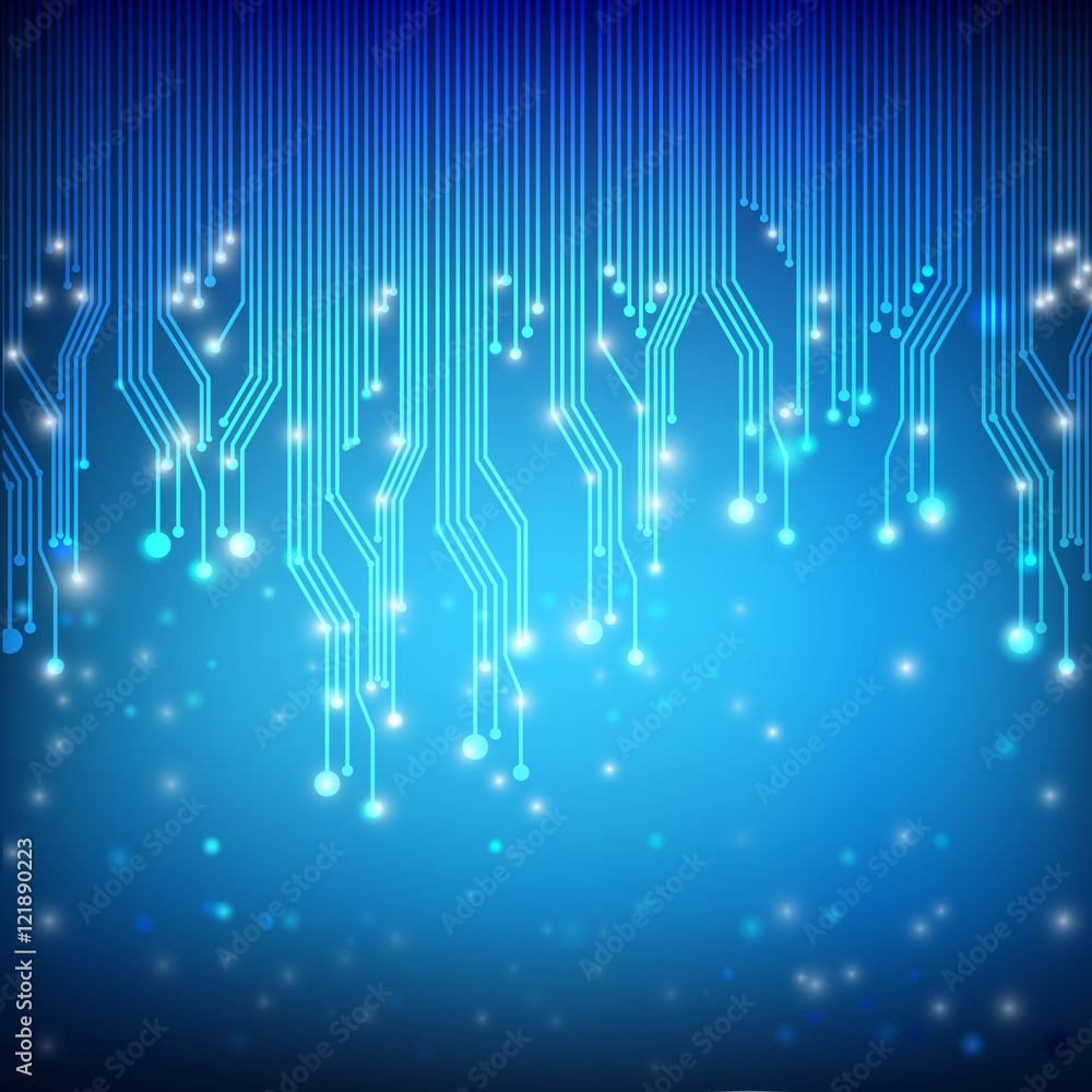 Poster abstract background circuit connection concept line and dot elem