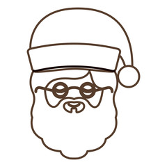 Obraz na płótnie Canvas Santa icon. Merry Christmas season and decoration theme. Isolated design. Vector illustration