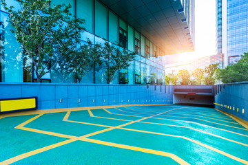 city underground parking,shanghai china.