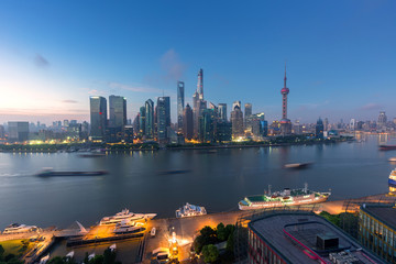 China Shanghai skyline in the morning