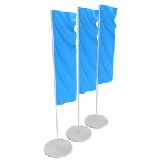 Blue Flag Blank Expo Banner Stand.