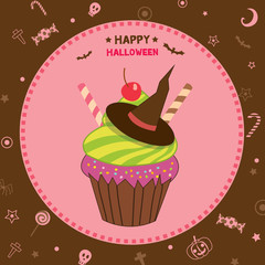 Halloween cupcake card
