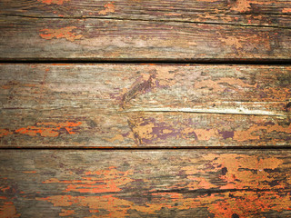 painted old wooden wall. orange background