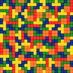 vector illustration semless pattern tetris