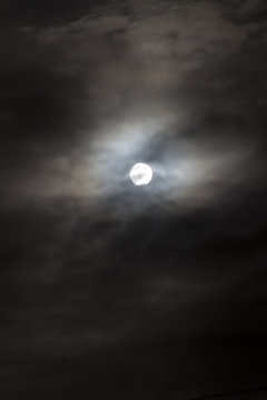 Full moon and cloud