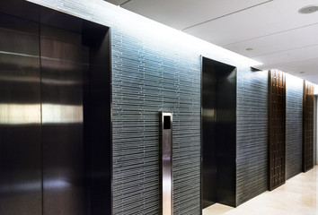 metallic elevators in office building,china.