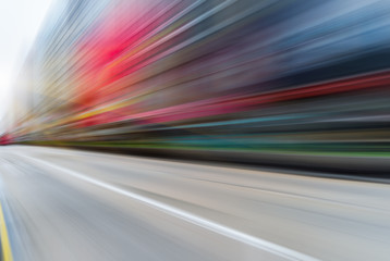 abstract of blurred motion urban road,shanghai,china.