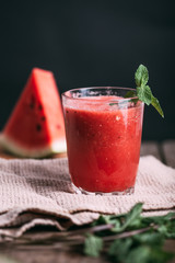 watermelon smoothie in the rusitc style