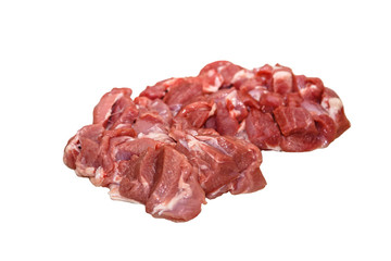 Pork sliced for braising or cooking meat. Insulated.