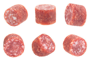 Small salami sausage slice