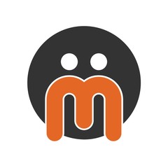 M letter initial logo design