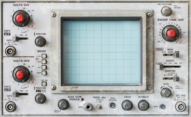 Old oscilloscope, technical equipment