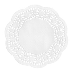 Lace paper napkin isolated on white