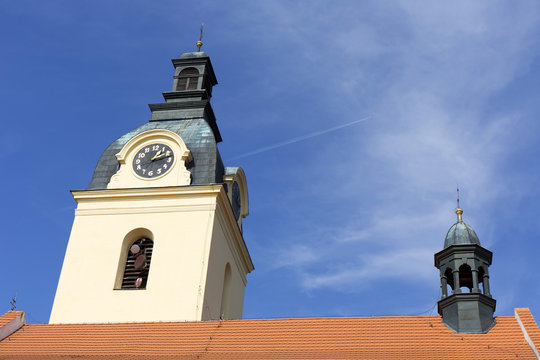 Early gothic Church of St. Vavrinec in Town Putim, Czech Republic