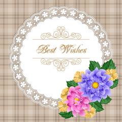 Floral greeting card template